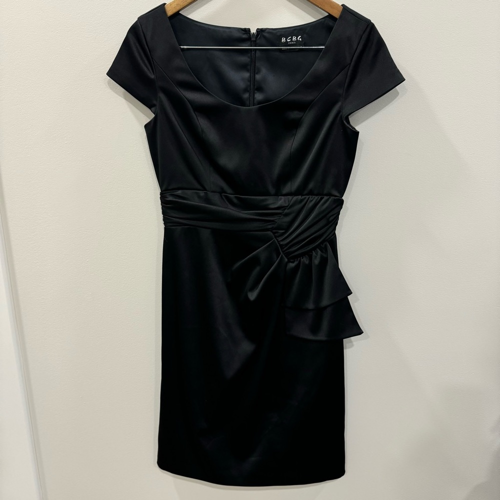 BCBG Black Satin Dress